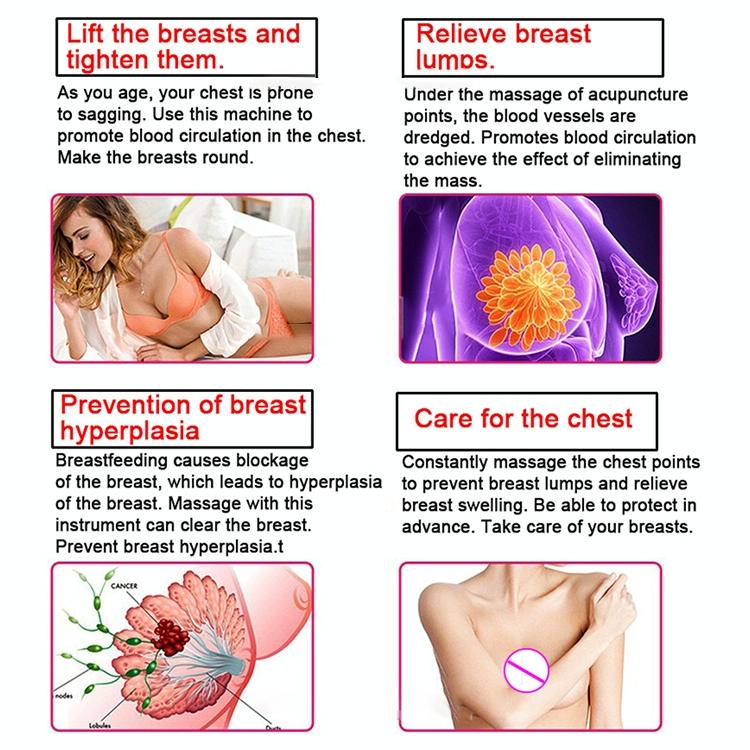 Portable Electric Chest Massager Usb Charging Remote Control - A Cup