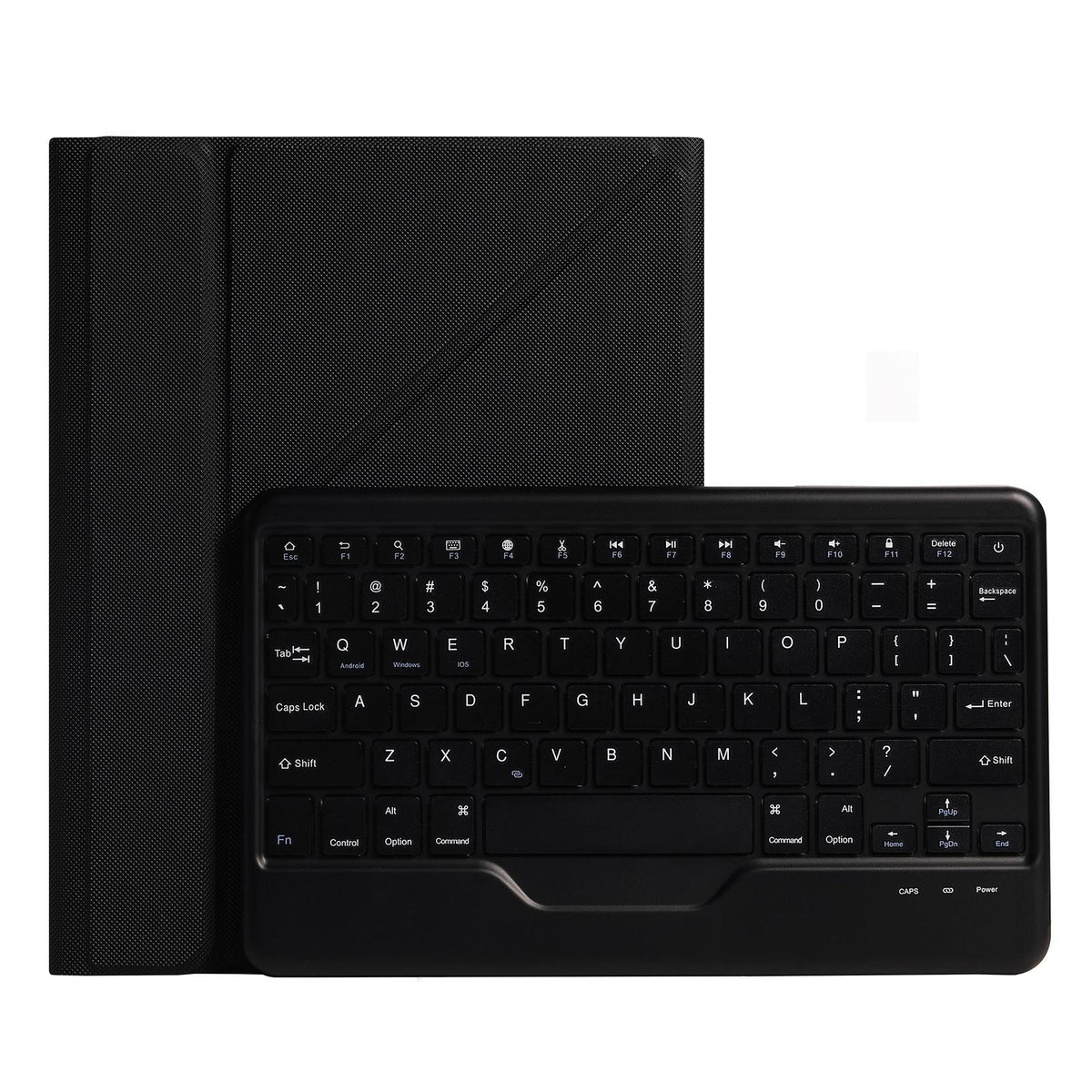 10.2 / 10.5 Inch Bluetooth Keyboard Tablet Case With Triangle Holder &amp; Pen Slot - Black Diamond Pattern