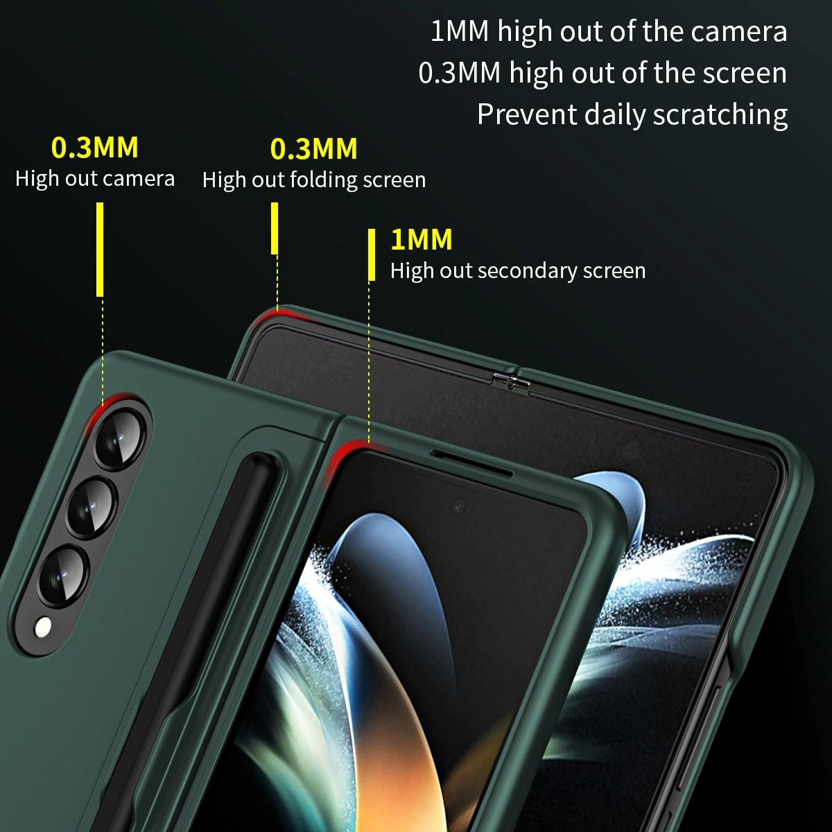 For Samsung Galaxy Z Fold4 5G Detachable Pen & Phone Case - 2 In 1 - Green