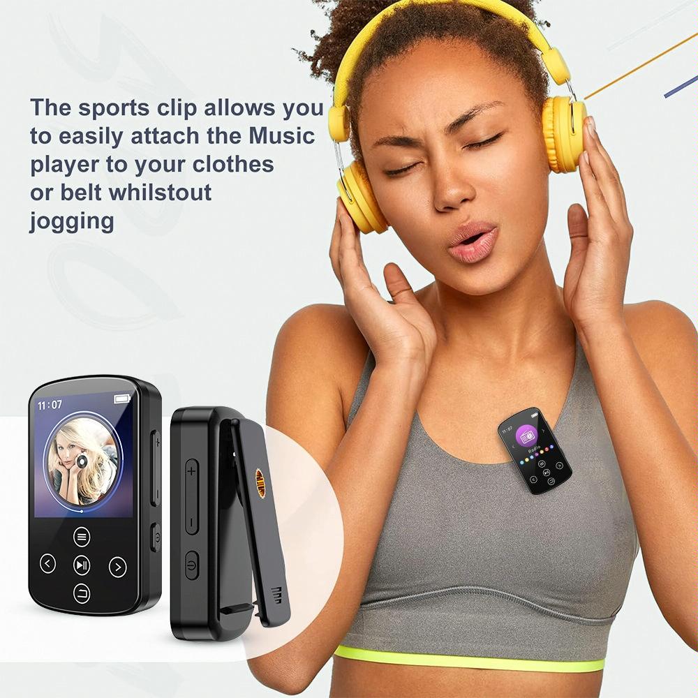 Touch Screen Mp3 Bluetooth Music Player 128Gb Memory Hifi Sports Clip - 8Gb