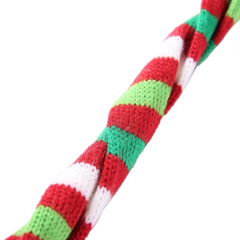 Dog Scarf Christmas Pet Accessories Winter Warmth Pet Scarf - Size M Red And Green Stripes