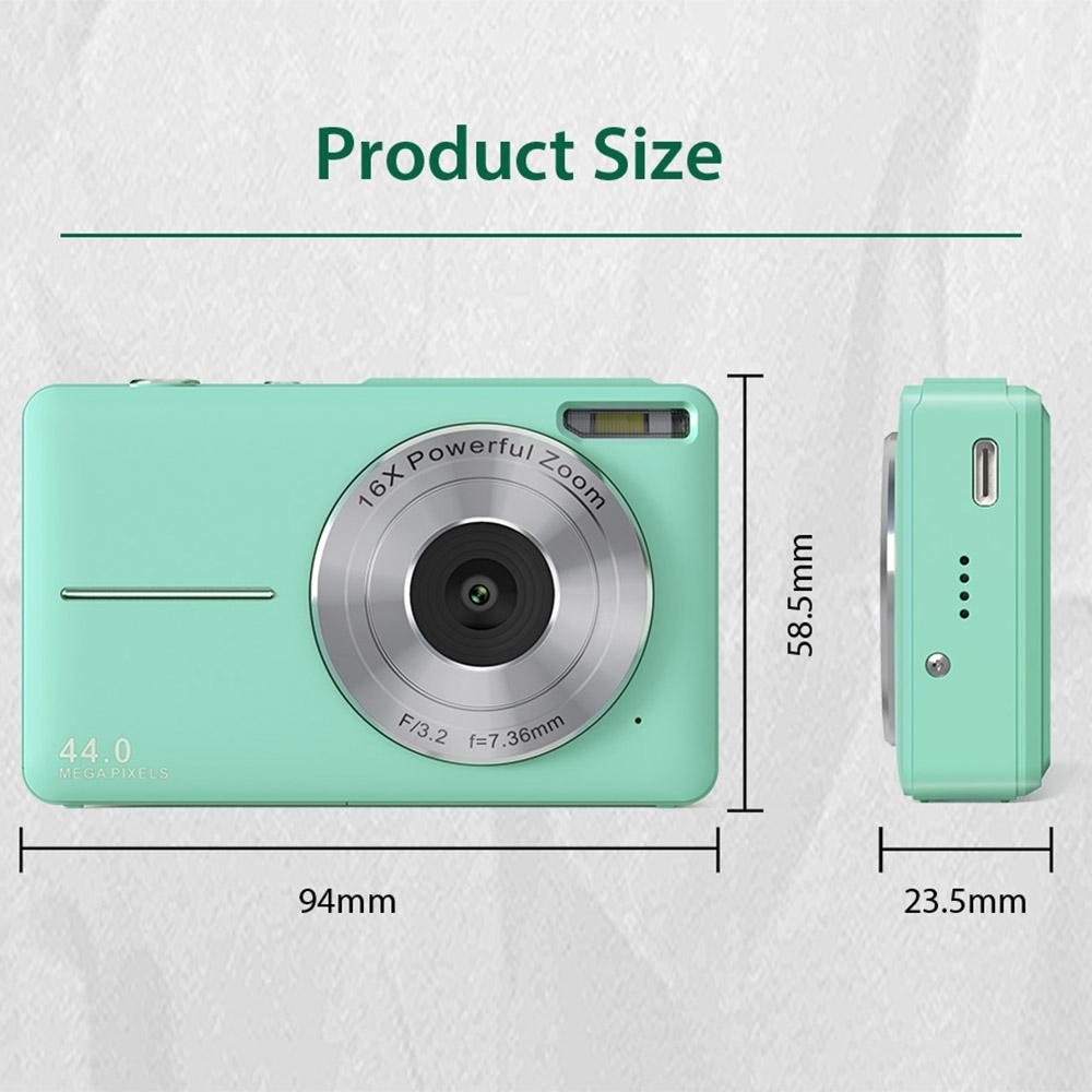 Mini Children Photography Camera - 2.4-inch Hd 16x Zoom - Black+32G