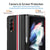 For Samsung Galaxy Z Fold4 5G Shockproof Twill Phone Case - Pc Tpu - Black