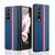 For Samsung Galaxy Z Fold4 5G Shockproof Twill Phone Case - Pc Tpu - Black