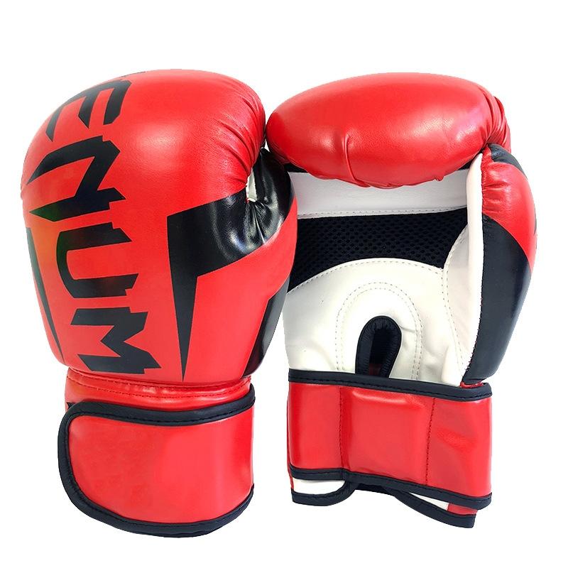 Professional Boxing Gloves For Adult Training - 10Oz Muay Thai Fighting - Red