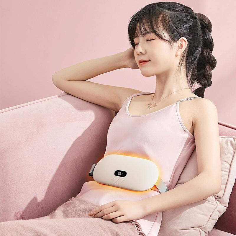 Smart Massage Belt For Abdomen & Waist Electric & Warm - Pink 4000Mah