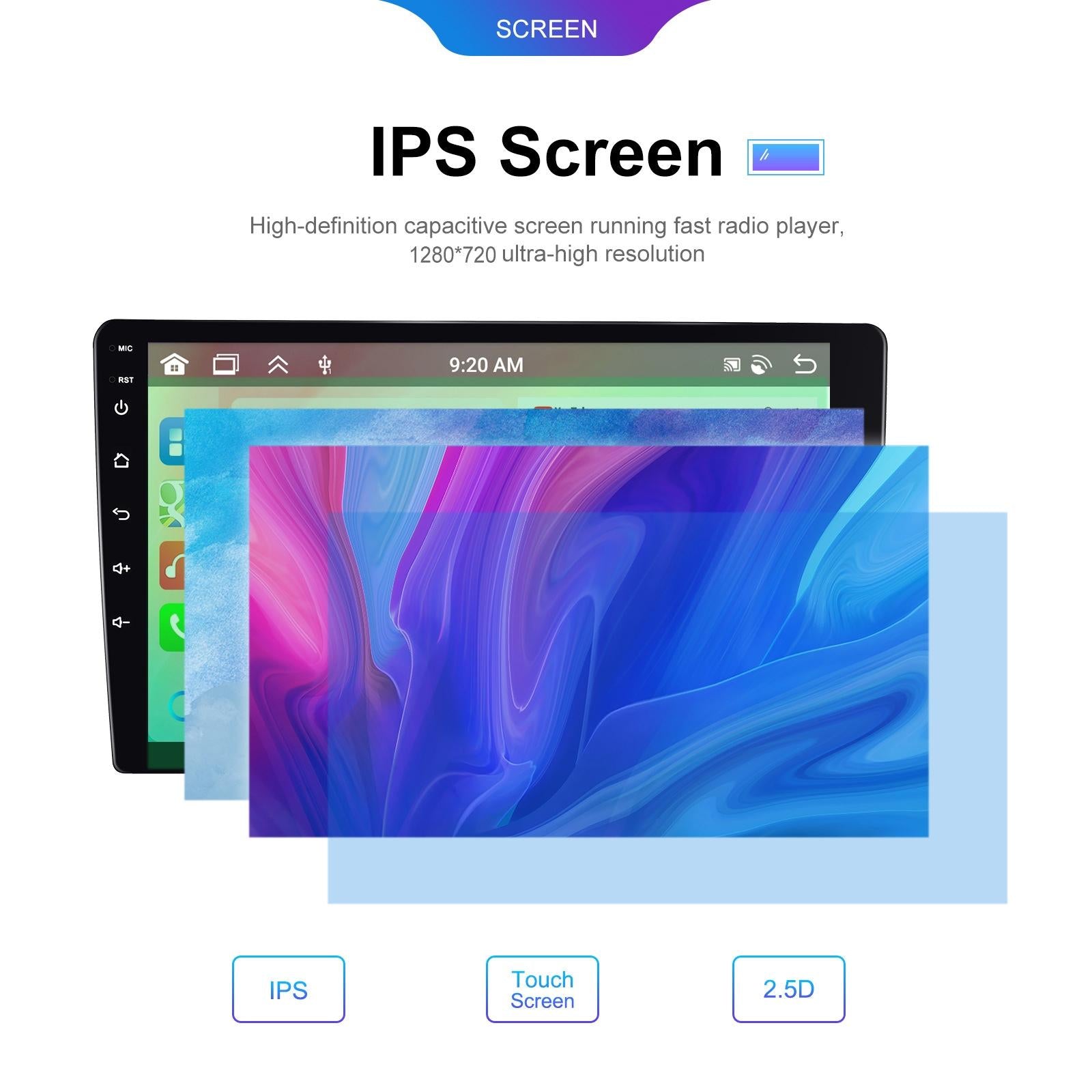 6 + 128G Android Car Bluetooth Player With Gps Navigation - Standard 10.1 Inch