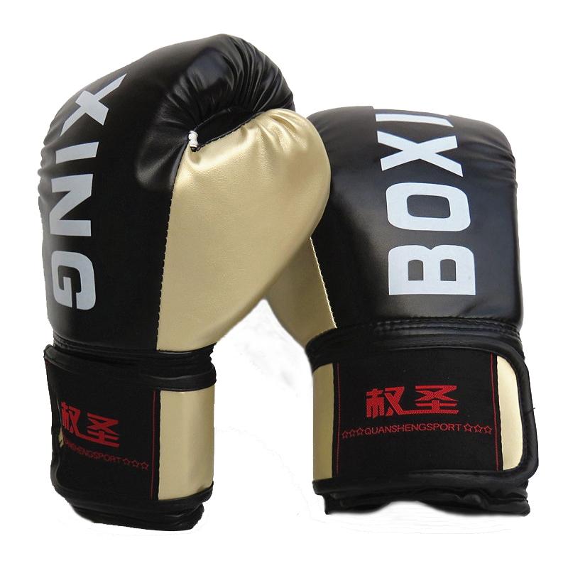 Adult Boxing Training Gloves For Sanda Fighting - Letter Pattern - Red