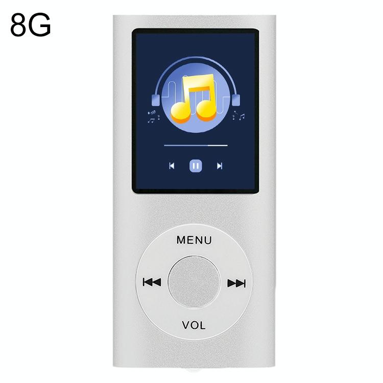 1.8 Inch Metal Mp4 Player + 16G Tf Card + Earphone + Cable - Black - With Earphone+Cable