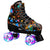 Double Row Four-wheel Roller Skating Shoes for Adult Children - Size 36 - Flash Wheel White