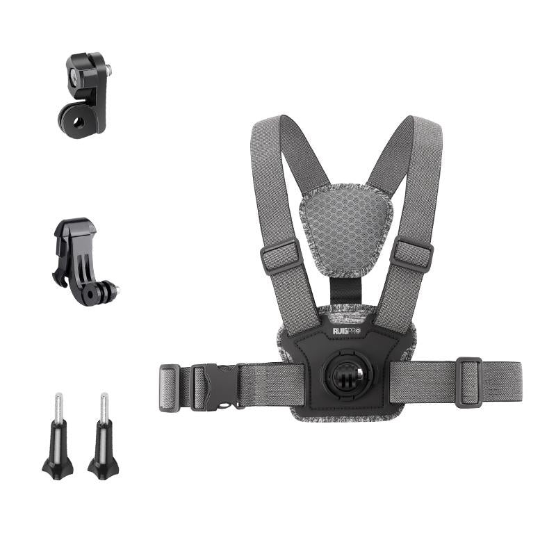 Adjustable Chest Strap with Mount and Screw - 4 In 1