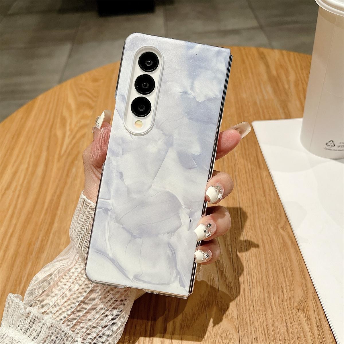 For Samsung Galaxy Z Fold4 5G Shockproof Full Coverage Porcelain Case Samsung Galaxy Fold3 4 - White