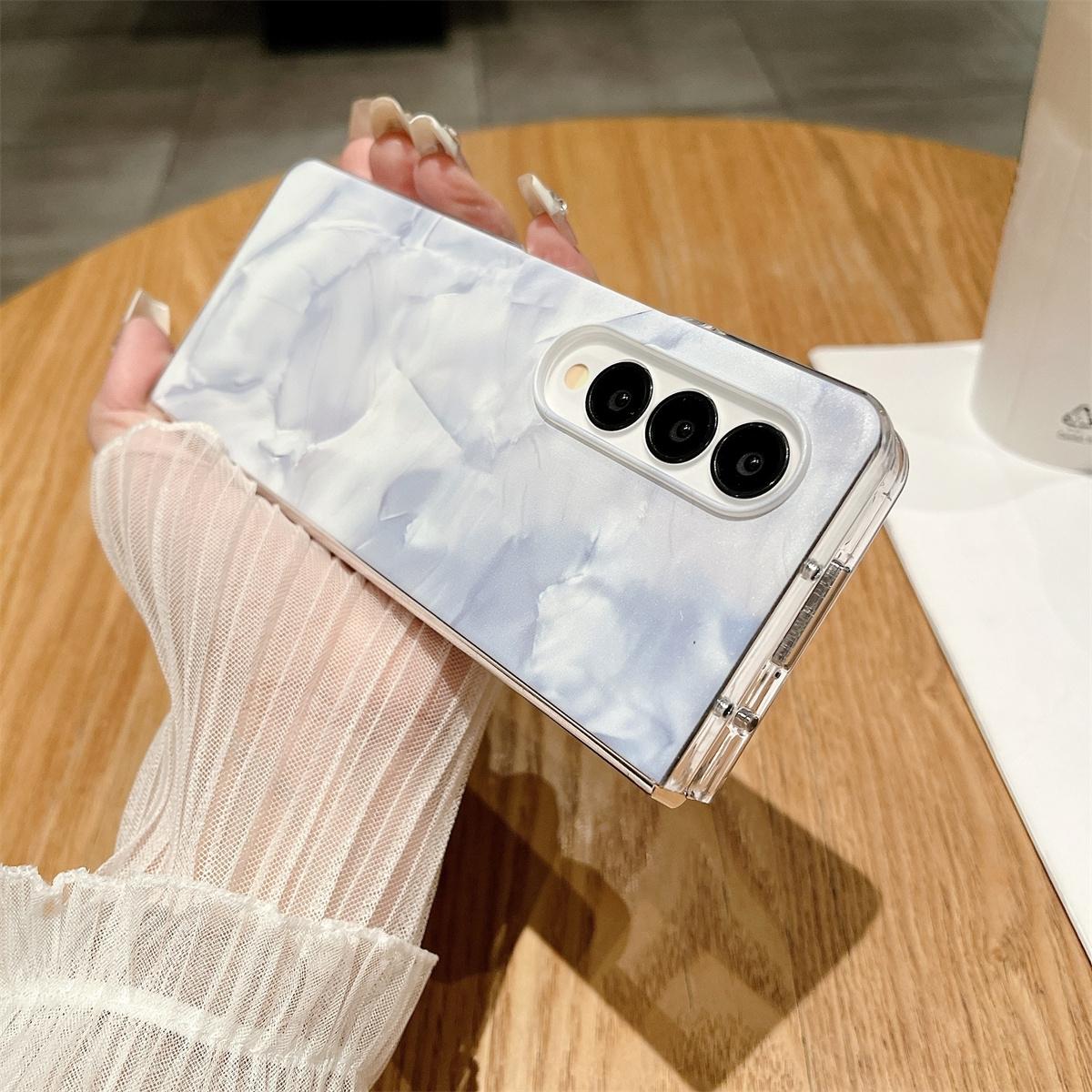 For Samsung Galaxy Z Fold4 5G Shockproof Full Coverage Porcelain Case Samsung Galaxy Fold3 4 - White