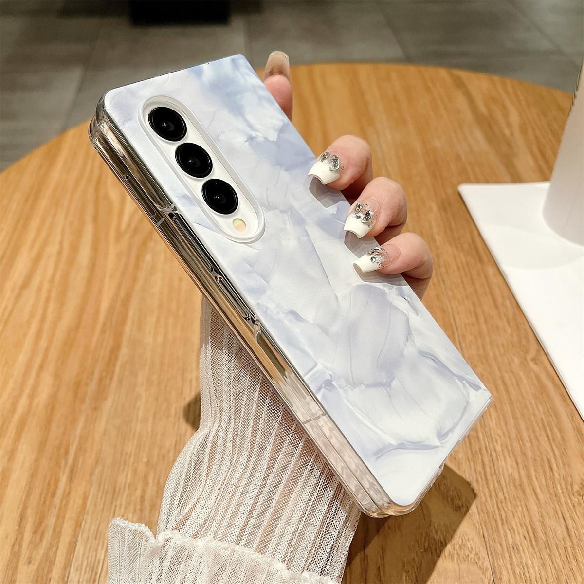 For Samsung Galaxy Z Fold4 5G Shockproof Full Coverage Porcelain Case Samsung Galaxy Fold3 4 - White