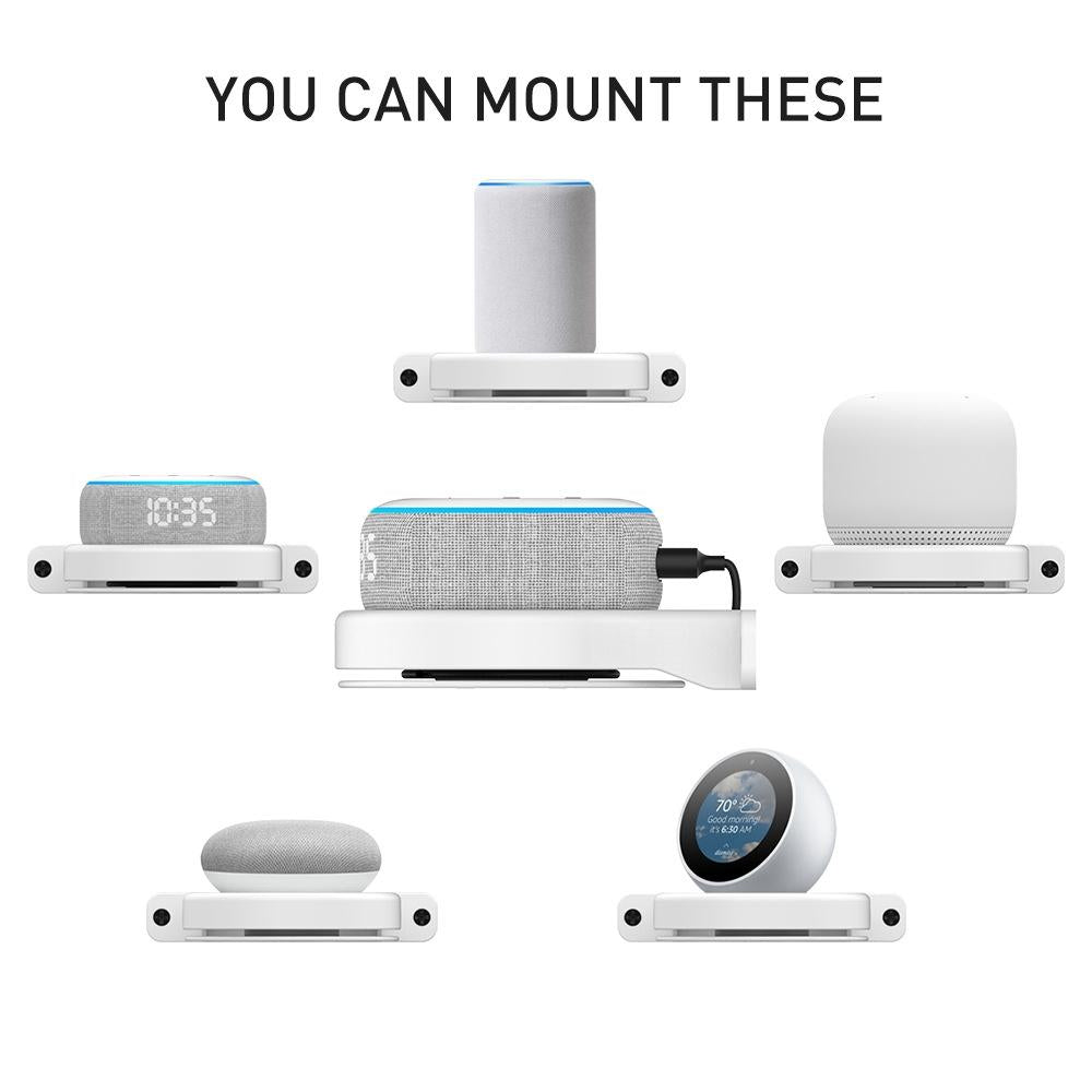 Ahastyle Wall Storage Stand - Compact and Versatile - White - For Apple Homepod Mini