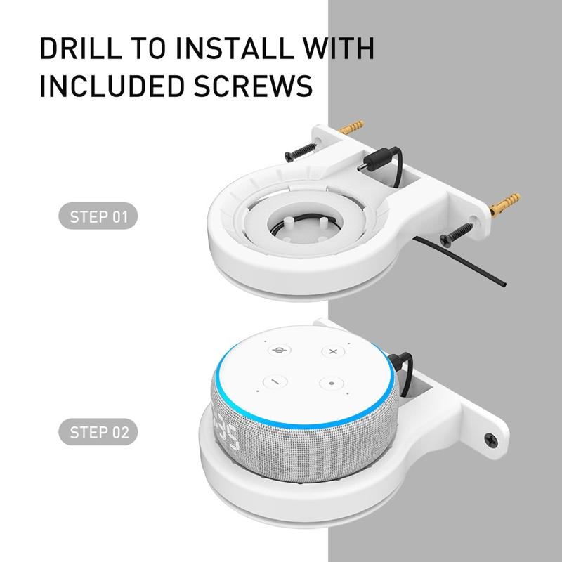 Ahastyle Wall Storage Stand - Compact and Versatile - White - For Apple Homepod Mini