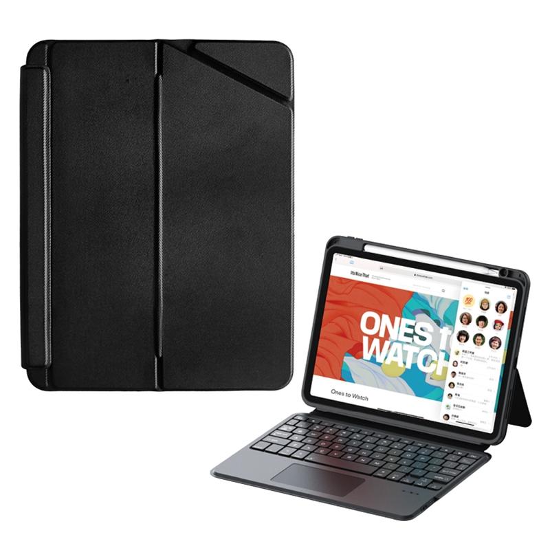 Black Leather Tablet Case With Magnetic Bluetooth Keyboard - For Ipad 10Th Gen 10.9 2022