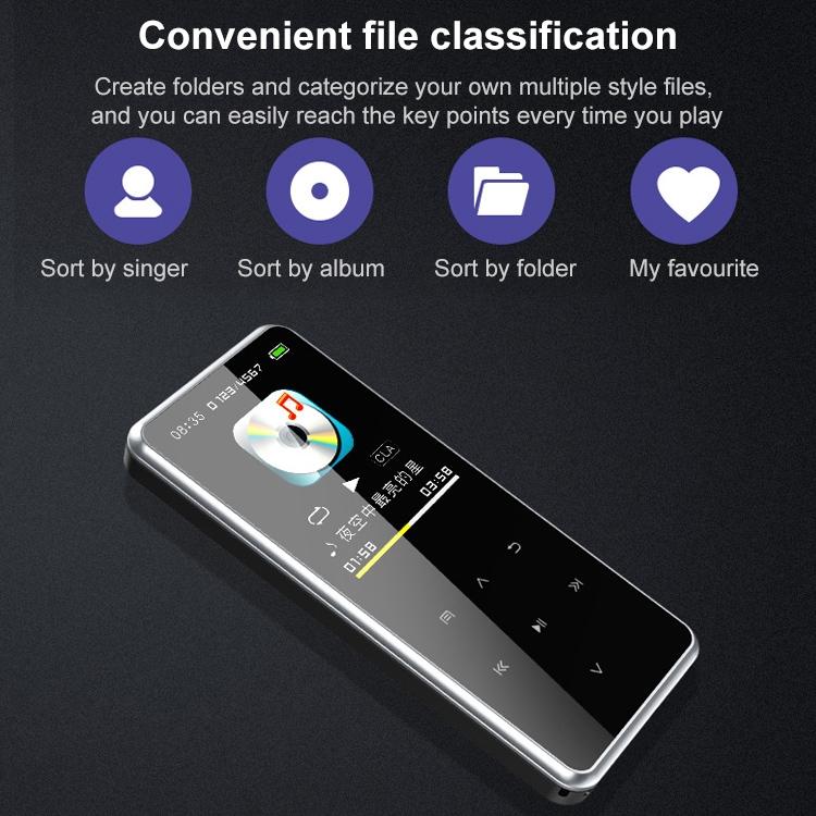16Gb Touch Screen Bluetooth Mp3 Player With Recorder