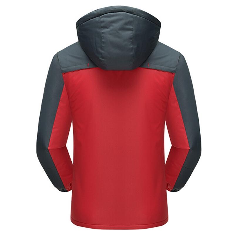 Men Winter Thick Fleece Waterproof Outwear Down Jackets Coats - Size Xl Black