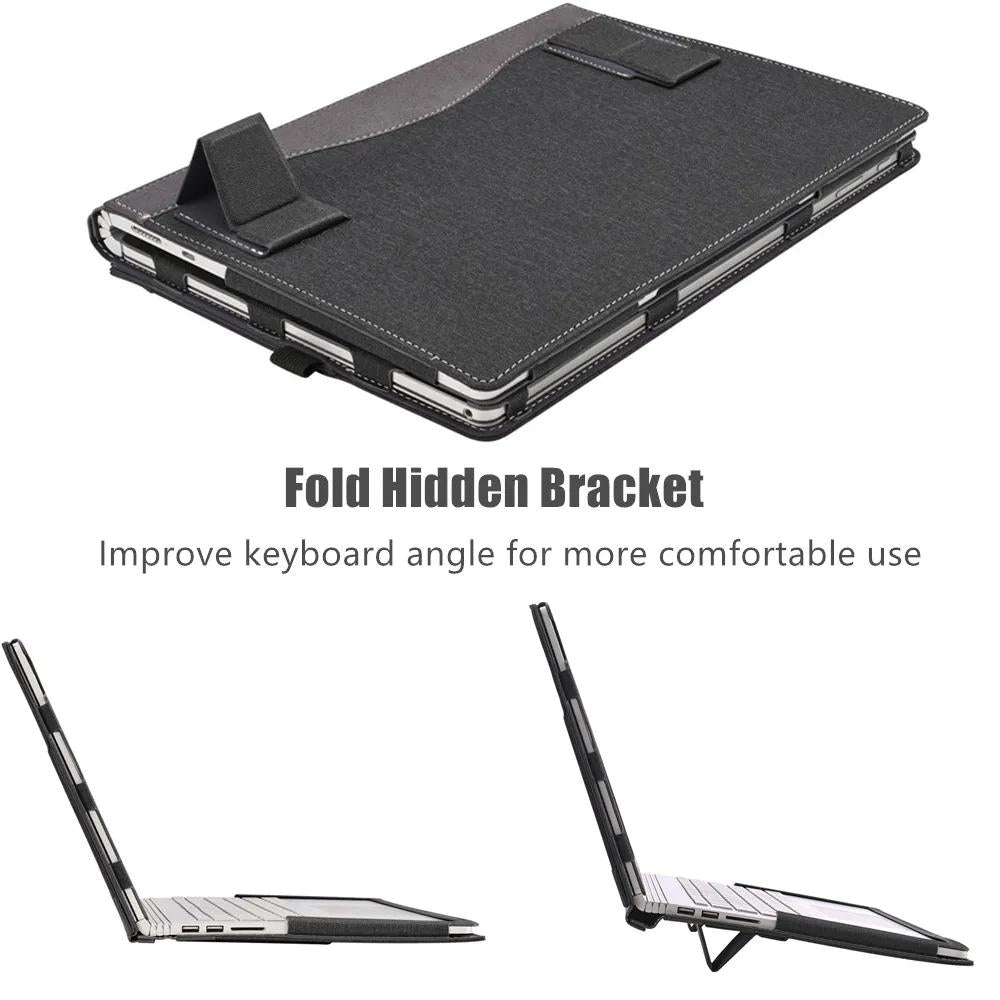 Protective Leather Laptop Case With Stand - 13.3 Inch - Black - For Samsung Galaxy Book Pro