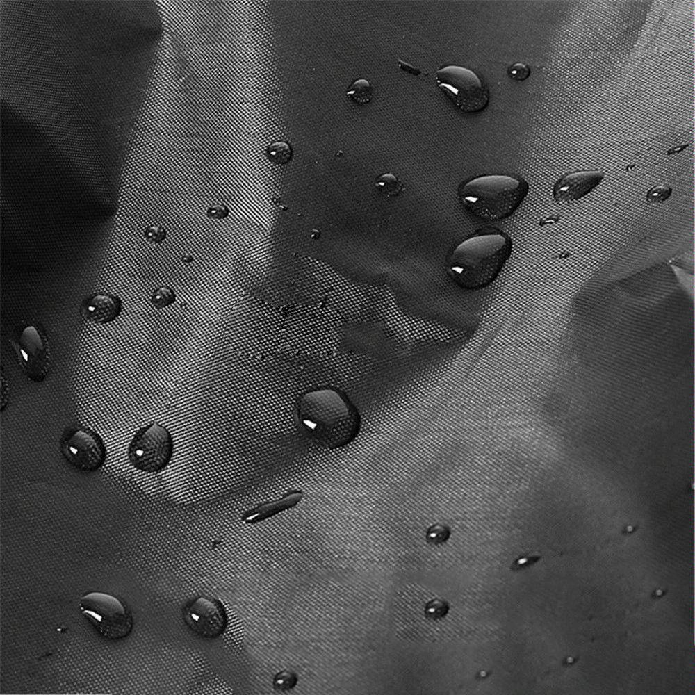 Waterproof Outdoor Bench Cover - Fits 4 Seats - 190x66x89cm - Black / Silver