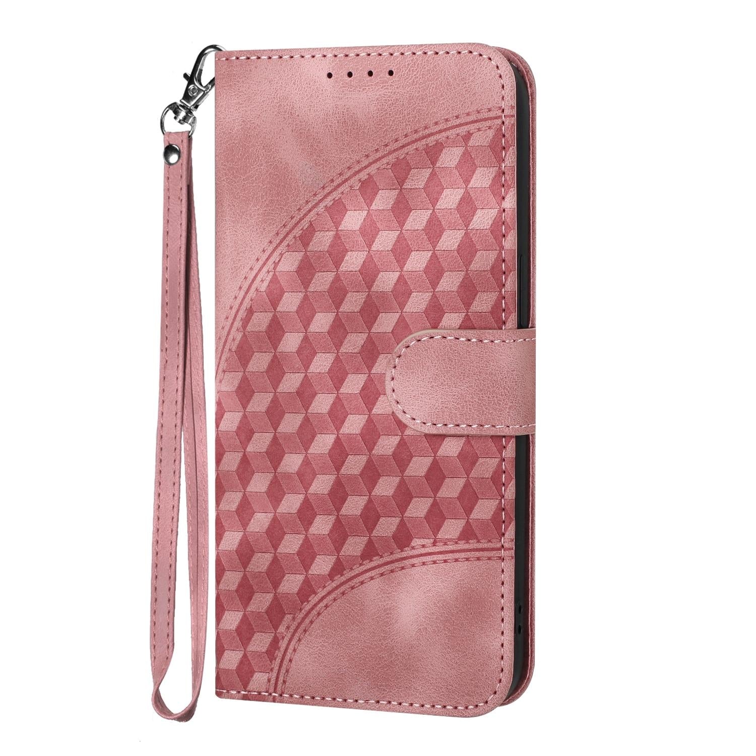 For Samsung Galaxy Z Fold4 5G Embossed Elephant Head Phone Case With Lanyard - Light Purple