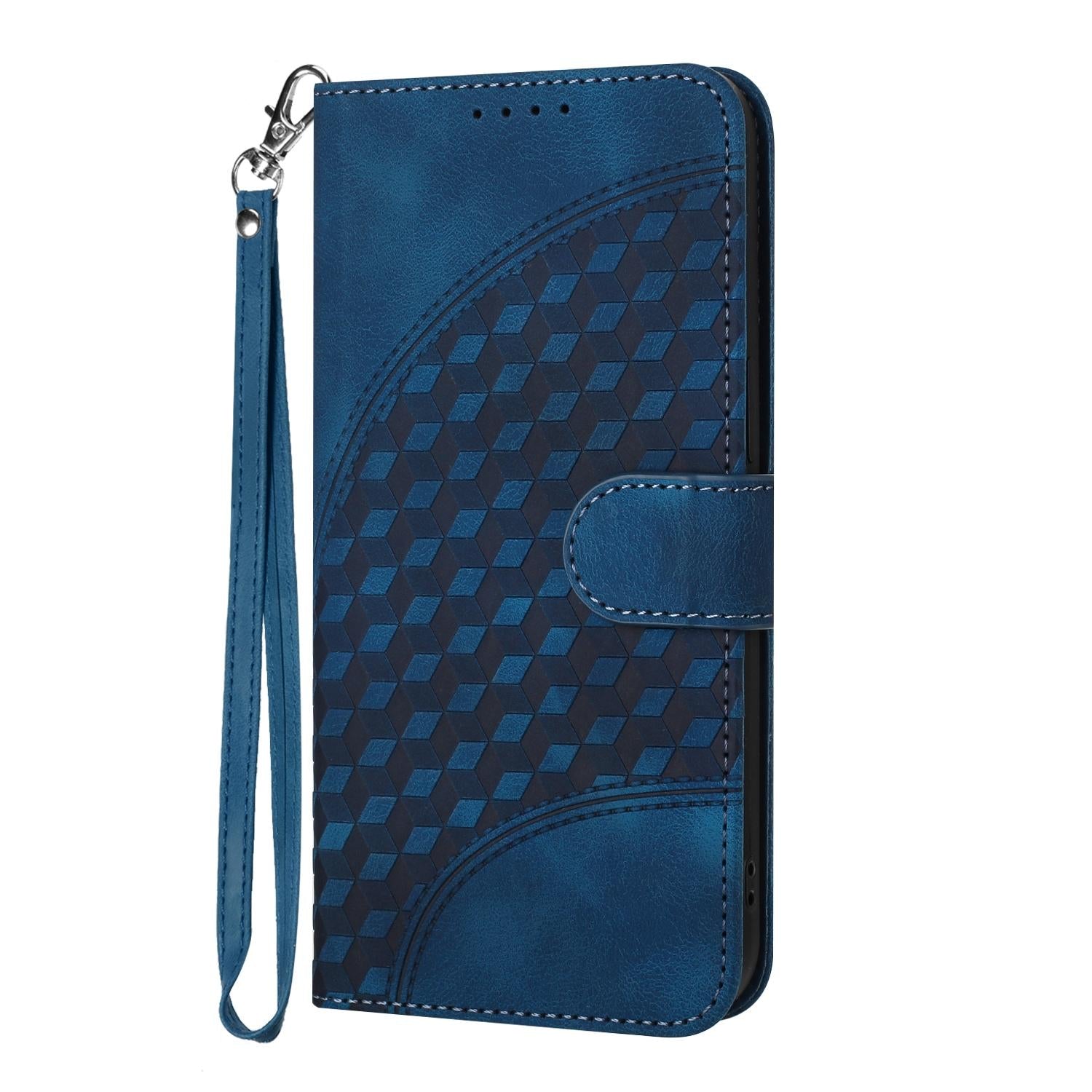 For Samsung Galaxy Z Fold4 5G Embossed Elephant Head Phone Case With Lanyard - Light Purple