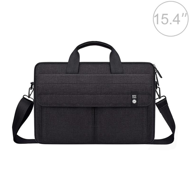 15.4 Inch Laptop Carrying Bag With Shoulder Strap - Handheld Briefcase Style - Black