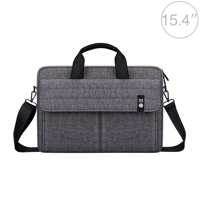 15.4 Inch Laptop Carrying Bag With Shoulder Strap - Handheld Briefcase Style - Black