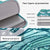 Green Wave 14 Laptop Sleeve in Pu Leather Print