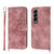 For Samsung Galaxy Z Fold4 5G Floral Leather Phone Wallet - Embossed - Black