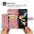For Samsung Galaxy Z Fold4 5G Floral Leather Phone Wallet - Embossed - Black