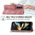 For Samsung Galaxy Z Fold4 5G Floral Leather Phone Wallet - Embossed - Black