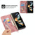 For Samsung Galaxy Z Fold4 5G Floral Leather Phone Wallet - Embossed - Black