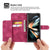 For Samsung Galaxy Z Fold4 5G Floral Leather Phone Wallet - Embossed - Black