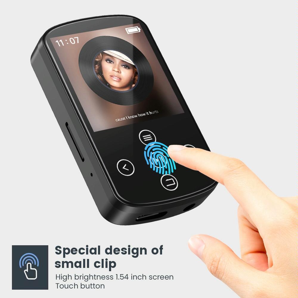 Touch Screen Mp3 Bluetooth Music Player 128Gb Memory Hifi Sports Clip - 32Gb