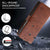 For Samsung Galaxy Z Fold4 5G Leather Texture Phone Case - Pu Tpu - Black