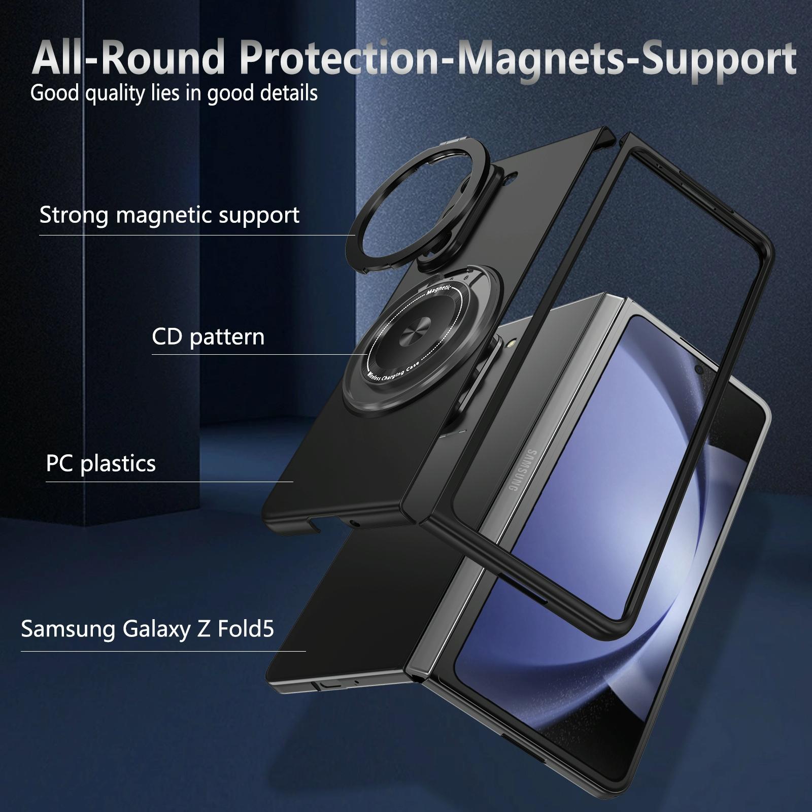 For Samsung Galaxy Z Fold4 5G Shockproof 360 Degree Rotating Case - Blue
