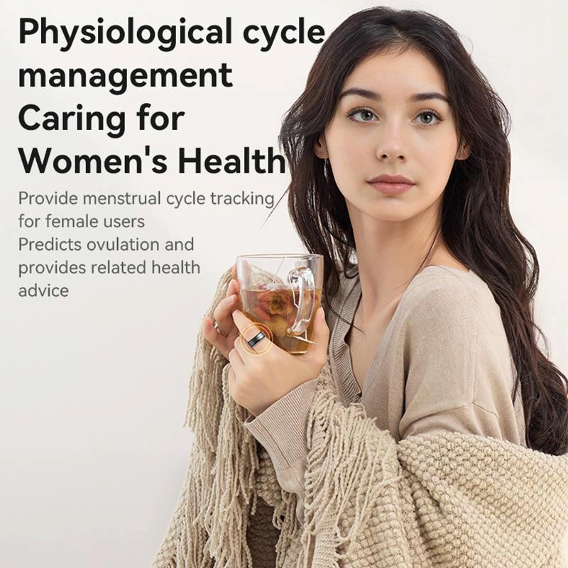 Smart Health Ring Temp Heart Rate Bp Reminder - 68Mm