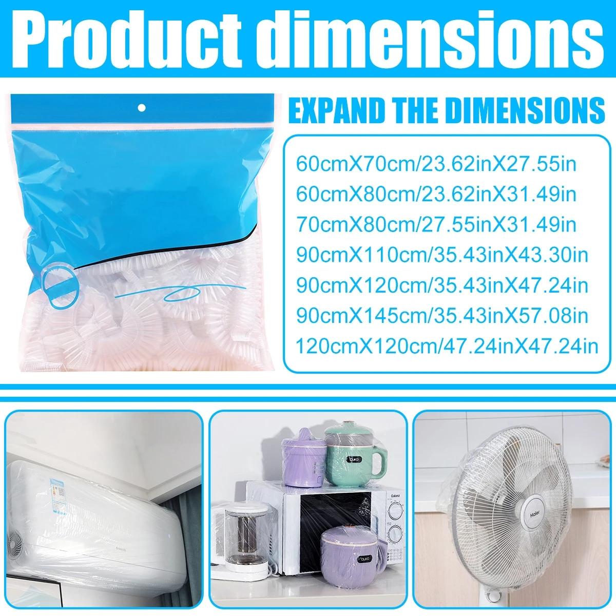 10-pack Disposable Dust Covers for Electric Cooker and Oven - 120x120cm White - 120X120Cm