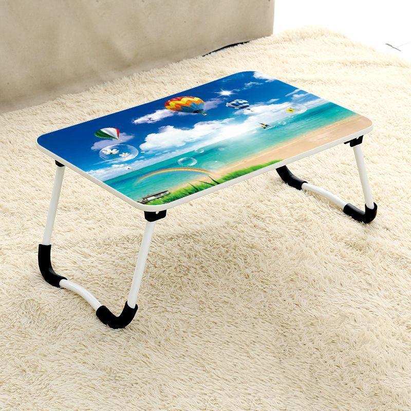Adjustable Folding Laptop Desk - Non-slip W-shaped Legs Square Pattern Portable Cloud Design - Hcb5115A