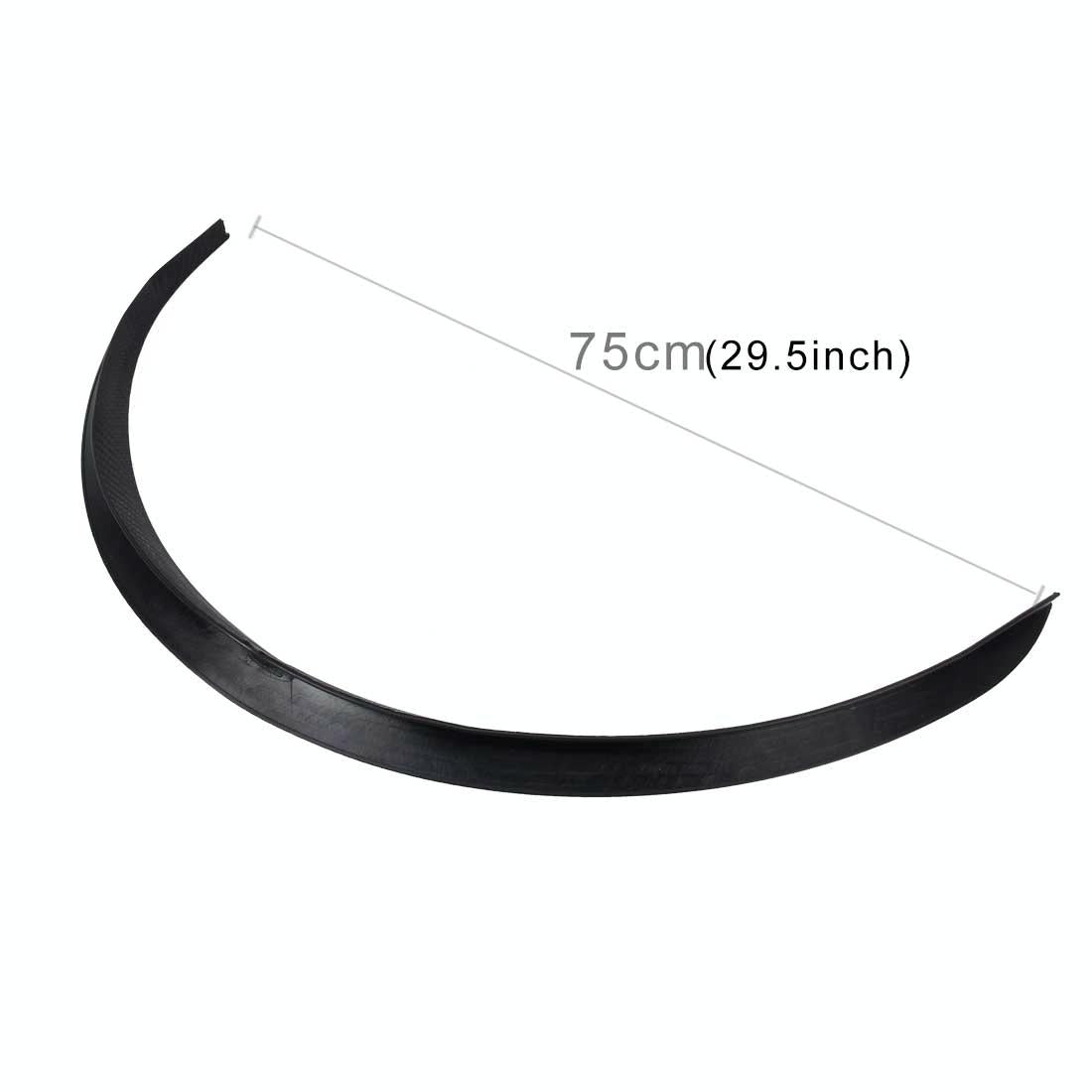 2 Pcs 45Cm Car Stickers Rubber Large Round Arc Strips Universal Fender Flares Wheel Eyebrow Decal Sticker Eyebrow Car-Covers Black Striped Round Arc Strips - 75 X 2Cm