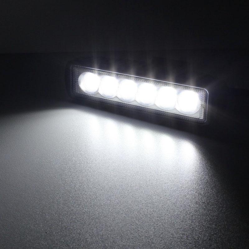18W Epistar 6 Led Car Work Lamp Bar Light Waterproof Ip67 Dc 10 - 30V - Dc 10-30V