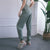High Waist Drawstring Fitness Pants Black Size L - Black M