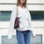 Fashion Cardigan Solid Colour Knit Button Sweater Black - Black S