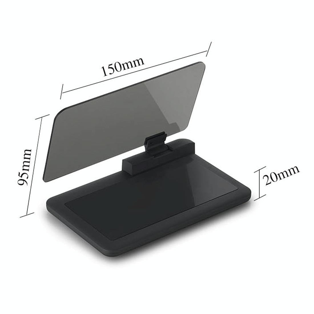 Car Gps Hud Holder For Smartphones Black
