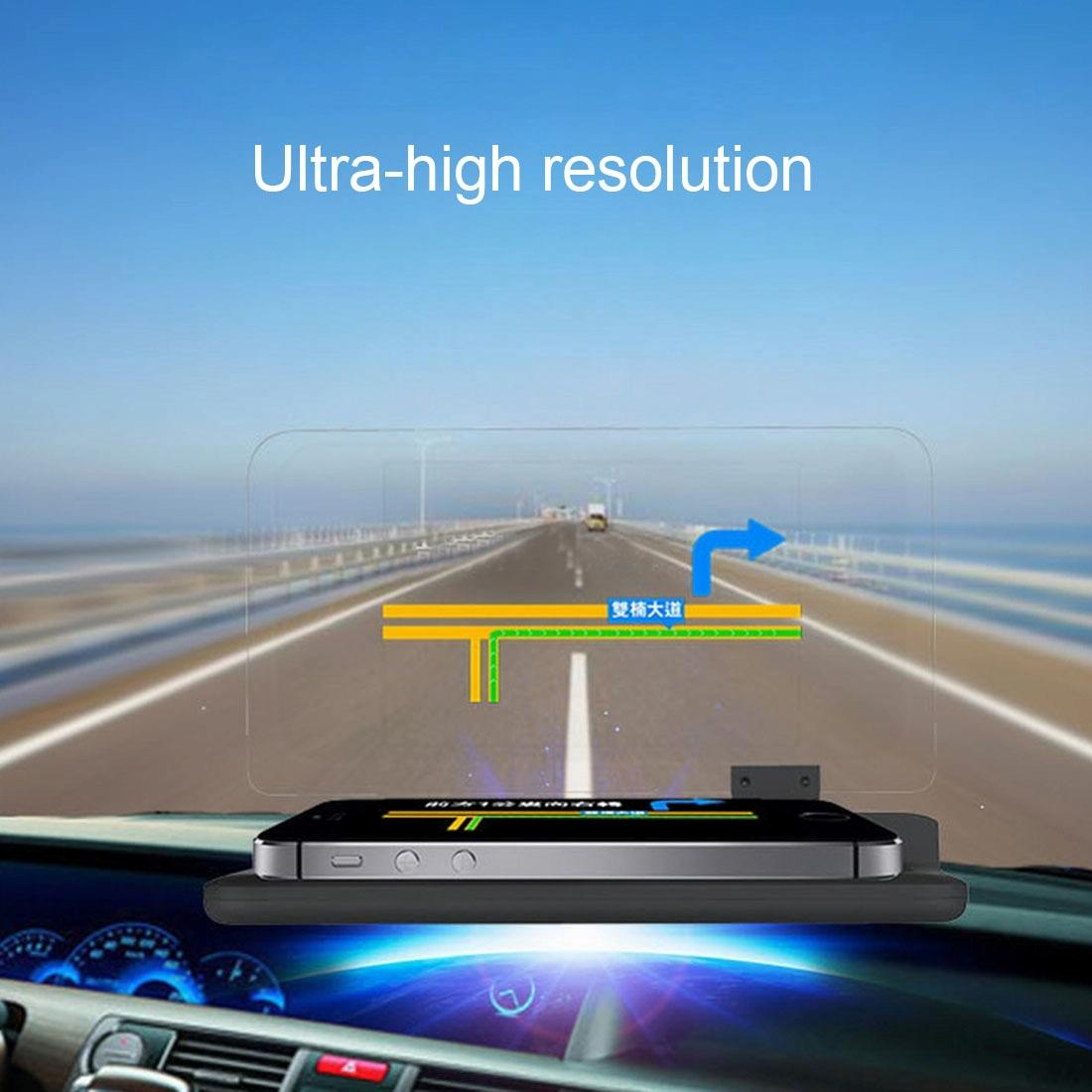Car Gps Hud Holder For Smartphones Black