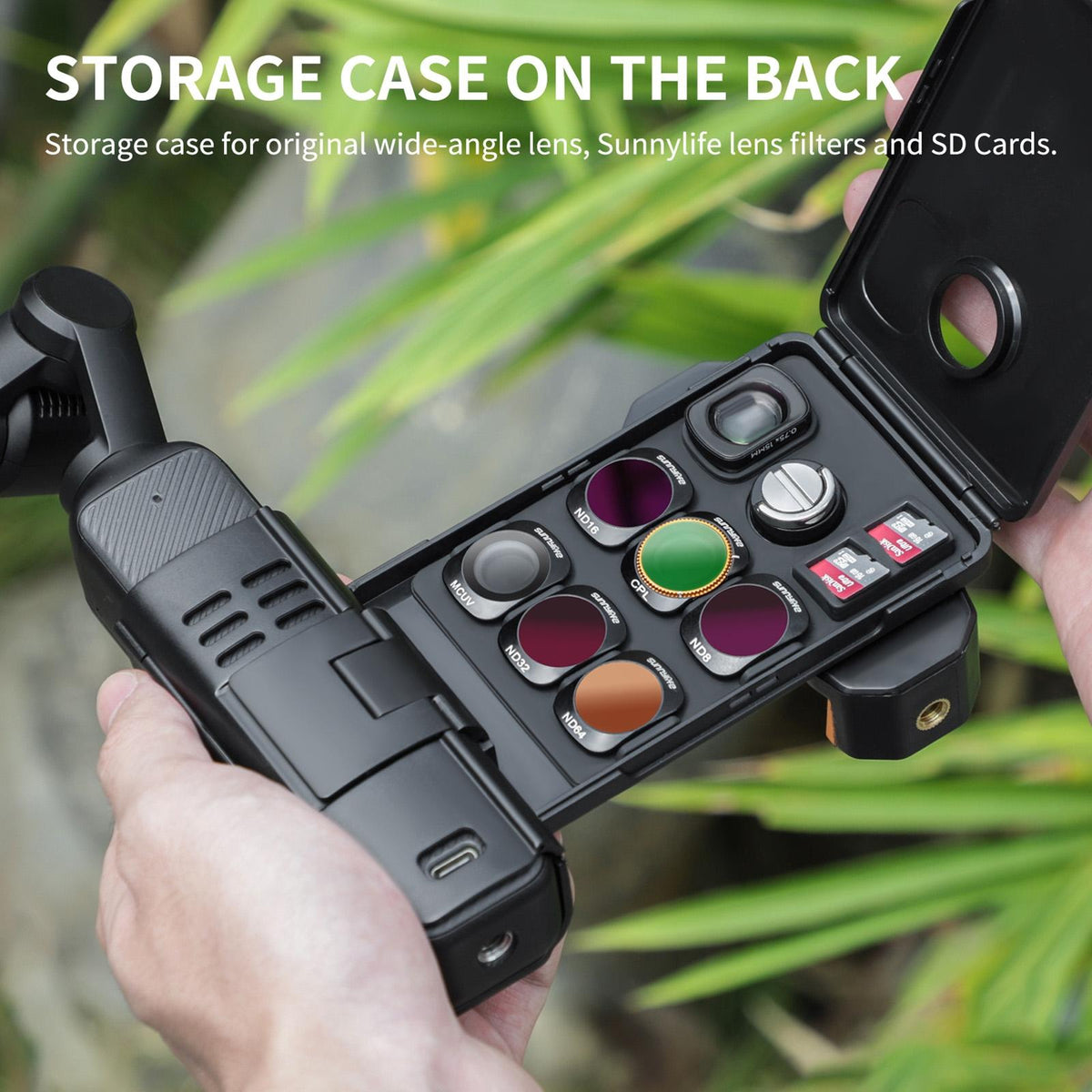 Portable Phone Clamp Holder with Storage Case for Dji Pocket 3