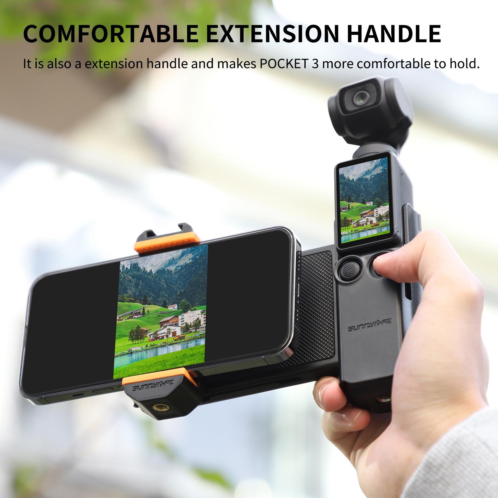 Portable Phone Clamp Holder with Storage Case for Dji Pocket 3