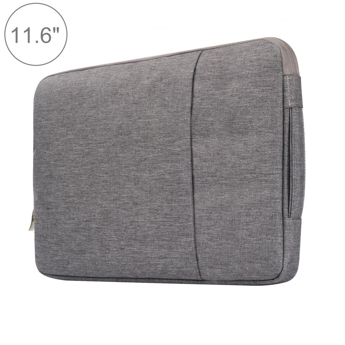Universal Denim Laptop Case for 11.6 Notebooks - Portable and Stylish - Fits Macbook Air - 32.2x21.8x2cm - Black